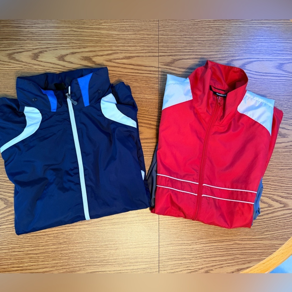 Set 2 Men’s L Golf Windbreakers Adidas & North End Sport - Lightweight Jackets